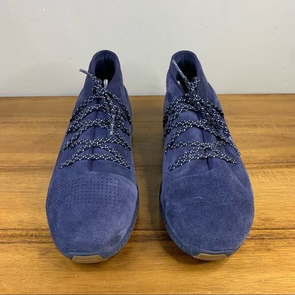 Under Armour UA Mens Veloce Blue Suede Sneaker Size 11 - Picture 2 of 9